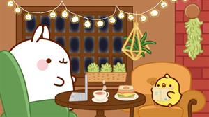 کارتون مولانگ - بعدازظهر دنج کافی‌شاپ ☕☀️