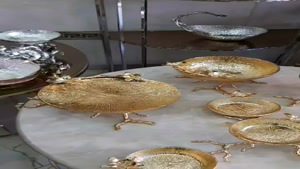 سرویس گل نرگس طلایی و نقره ای قیمت 2،400,000