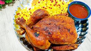 طرز تهیه مرغ شکم پر مجلسی و خوشمزه بدون فر در قابلمه 