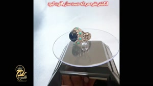 خرید انگشتر مردانه دست ساز یاقوت کبود