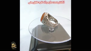 انگشتر دست ساز مردانه نقره عقیق یمنی