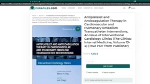 Antiplatelet and Anticoagulation Therapy in Cardiovascular a