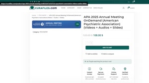 APA 2025 Annual Meeting OnDemand (American Psychiatric Assoc