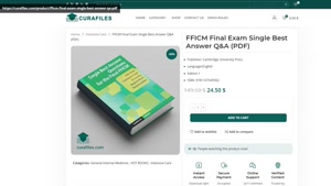 FFICM Final Exam Single Best Answer Q&A (PDF)