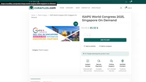 ISAPS World Congress 2025, Singapore On Demand