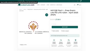MCCQE Part I – Prep Exam-Lite PE-LITE-425A – April 2025 (PDF