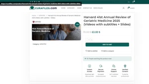 Harvard 41st Annual Review of Geriatric Medicine 2025 (Video