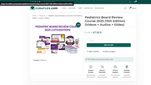Pediatrics Board Review Course 2025 (15th Edition) (Videos +