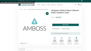 Amboss USMLE Step 1 (March 2025 ) System wise