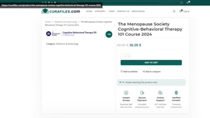 The Menopause Society Cognitive-Behavioral Therapy 101 Cours
