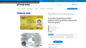 Australia Queensland 2019-present driving license download P