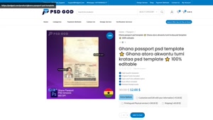 Ghana passport psd template ⭐️ Ghana atoro akwantu tumi krat