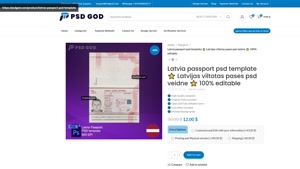 Latvia passport psd template ⭐️ Latvijas viltotas pases psd 