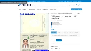 Chili passport download PSD template