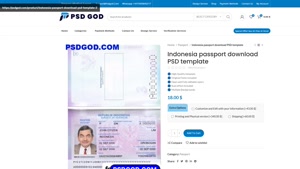 Indonesia passport download PSD template