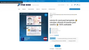 Latvia ID card psd template ⭐️ Latvijas viltotas ID kartes p
