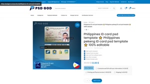 Philippines ID card psd template ⭐️ Philippines pekeng ID ca