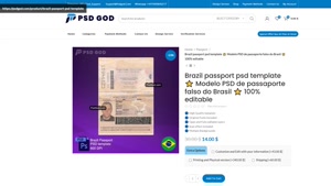 Brazil passport psd template ⭐️ Modelo PSD de passaporte fal