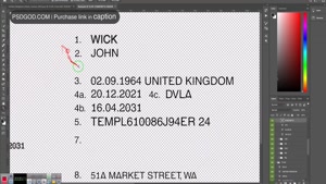 Downloadable UK Driving License PSD File - 100% Editable & H