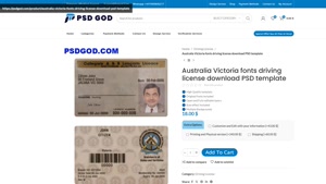 Australia Victoria fonts driving license download PSD templa