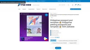 Philippines passport psd template ⭐️ Philippines pekeng pasa