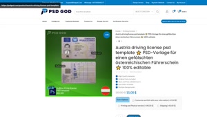 Austria driving license psd template ⭐️ PSD-Vorlage für eine