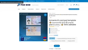 Armenia ID card psd template ⭐️Հայաստանի կեղծ ID քարտի psd ձ