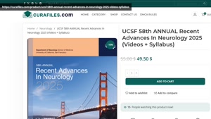 UCSF 58th ANNUAL Recent Advances In Neurology 2025 (Videos +