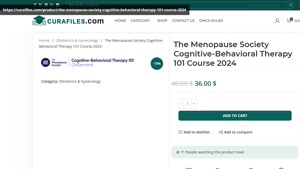 The Menopause Society Cognitive-Behavioral Therapy 101 Cours
