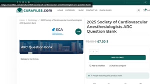 2025 Society of Cardiovascular Anesthesiologists ARC Questio
