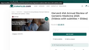 Harvard 41st Annual Review of Geriatric Medicine 2025 (Video