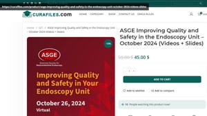 ASGE Improving Quality and Safety in the Endoscopy Unit – Oc