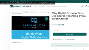 2Day Digital Orthodontics – Live Course Recording by Dr. Bar