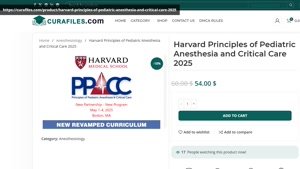 Harvard Principles of Pediatric Anesthesia and Critical Care