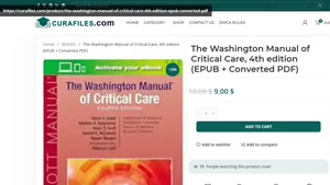 The Washington Manual of Critical Care, 4th edition (EPUB + 