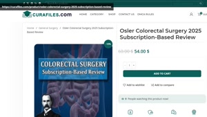 Osler Colorectal Surgery 2025 Subscription-Based Review