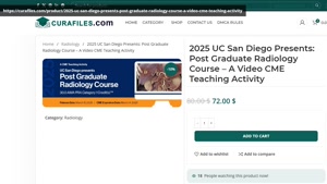 2025 UC San Diego Presents: Post Graduate Radiology Course –