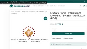 MCCQE Part I – Prep Exam-Lite PE-LITE-425A – April 2025 (PDF