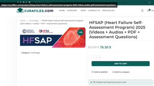 HFSAP (Heart Failure Self-Assessment Program) 2025 (Videos +