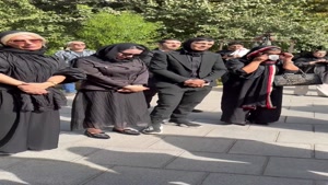 حضور شهربانو منصوریان در حاشیه تشییع امید جهان