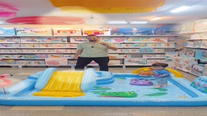 استخر بادی سرسره دار بچگانه مدل جنگلی intex