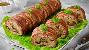 آشپزی ایرونی در طبیعت - طرز تهیه رولت گوشت با کته زعفرانی