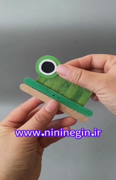 ساخت قورباغه با چوب بستنی