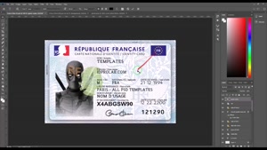 Modèle PSD Carte dIdentité Française : Sécurité et Graphisme Européen