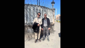 ناصر غلامی هوجقان در کنار محرم محمدزاده "محرم عمی"