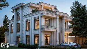 طراحی ویلا دوبلکس کلاسیک در اسبچین