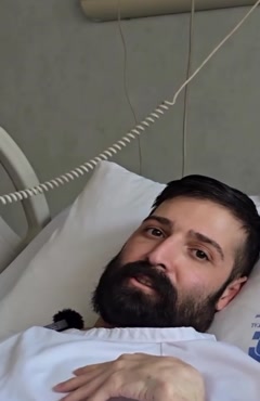 حمید هیراد در بیمارستان - خیلی درد کشید...  الان راحت شد😭🥀