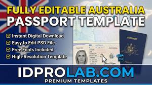 Australia Passport PSD Template Tutorial | How to Customize Editable File