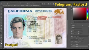 How Edit USA California 2026 Driver License PSD UV layer