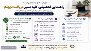 راهنمای تحصیلی مطمئن و بدون دغدغه مدرک معتبر و قانونی 